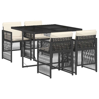 vidaXL Garden Dining Set | Black, Cream White