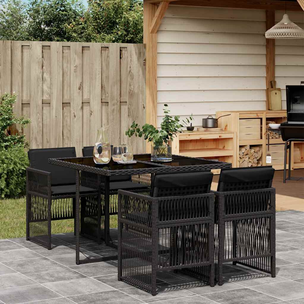 vidaXL Garden Dining Set | Black