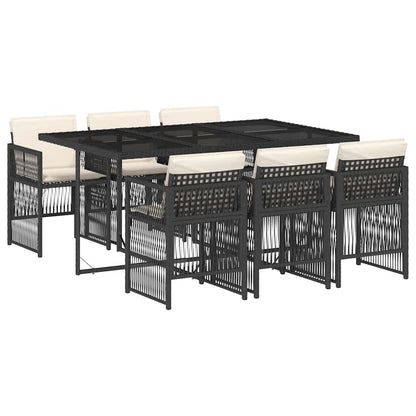 vidaXL Garden Dining Set | Black, Cream White