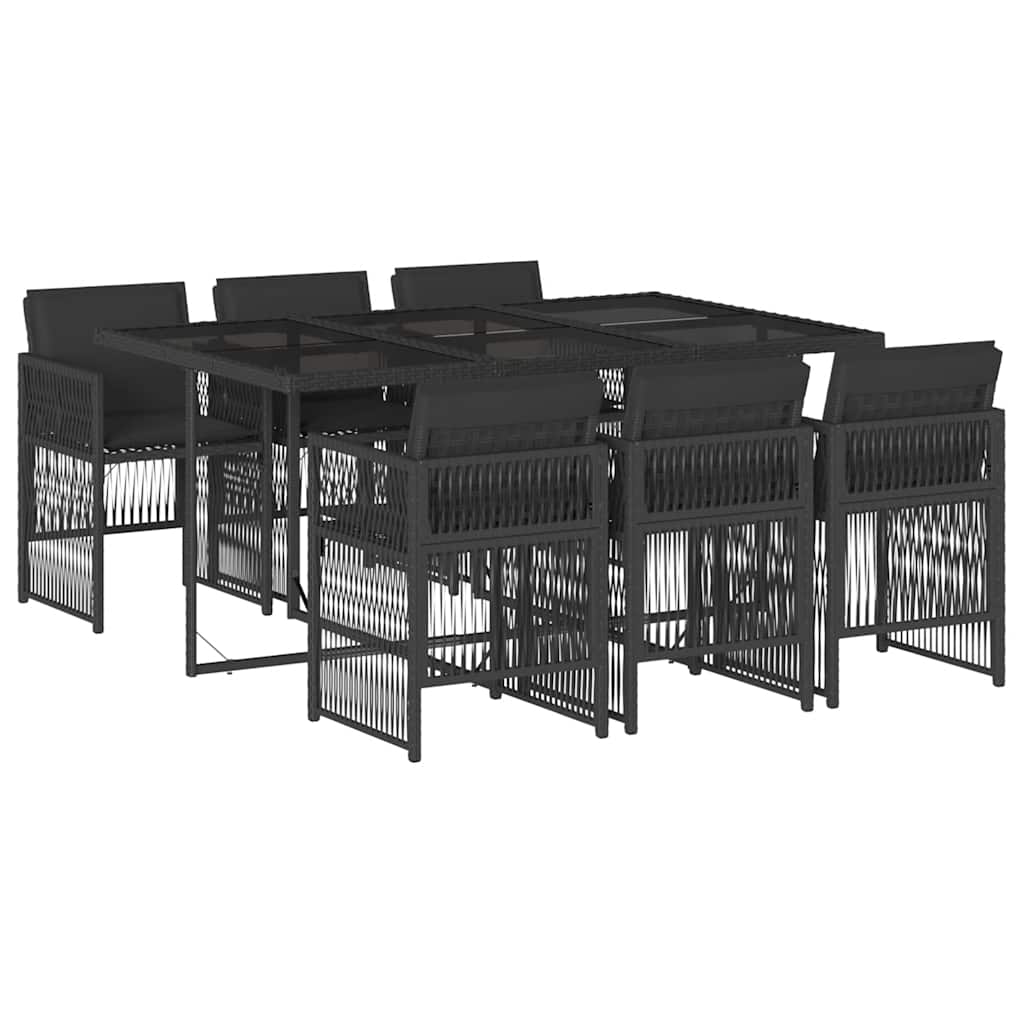 vidaXL Garden Dining Set | Black