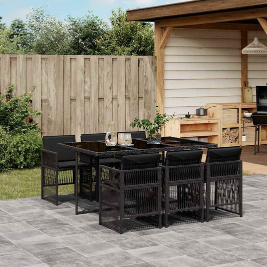 vidaXL Garden Dining Set | Black