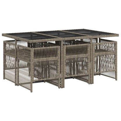 vidaXL Garden Dining Set | Grey and Black