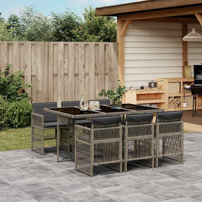 vidaXL Garden Dining Set | Grey and Black