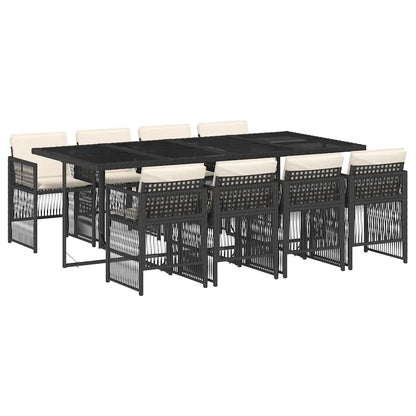 vidaXL Garden Dining Set | Black and cream white