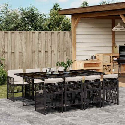 vidaXL Garden Dining Set | Black and cream white