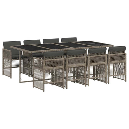 vidaXL Garden Dining Set | Grey and black