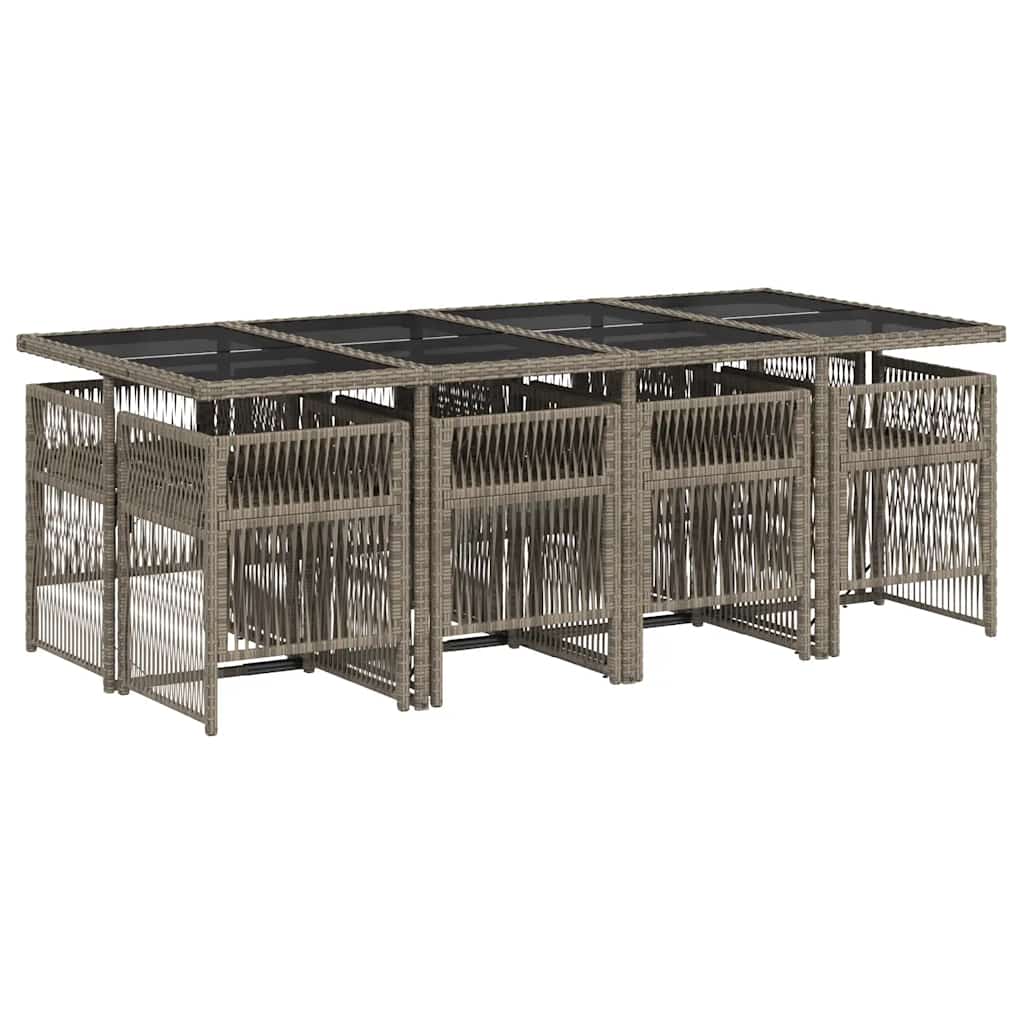 vidaXL Garden Dining Set | Grey and black
