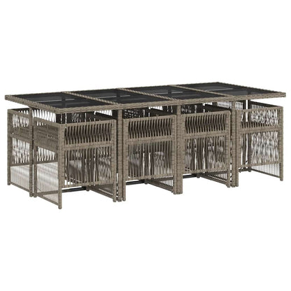 vidaXL Garden Dining Set | Grey and black