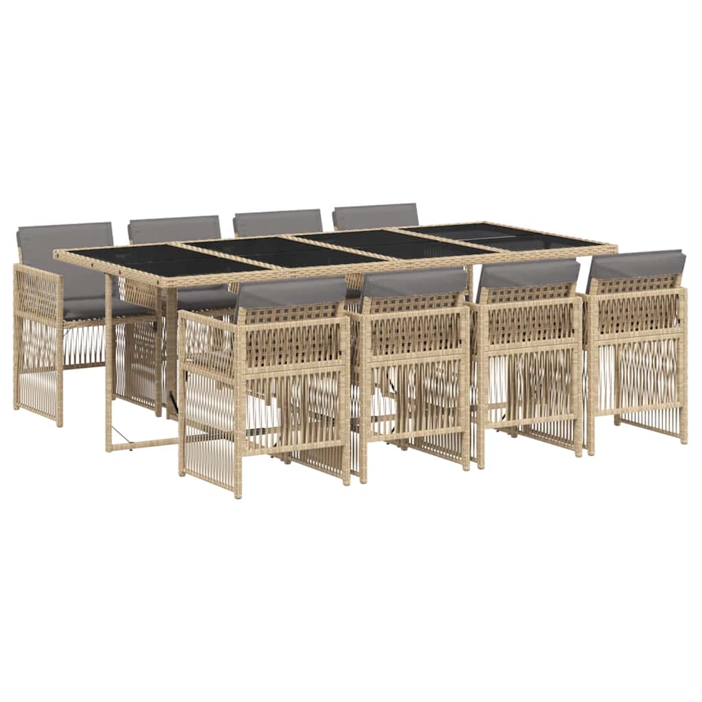 vidaXL Garden Dining Set | Mix beige and black, Light grey
