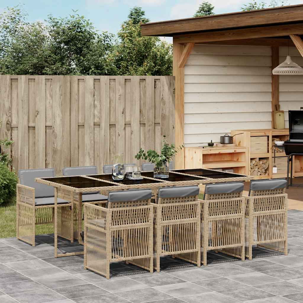 vidaXL Garden Dining Set | Mix beige and black, Light grey