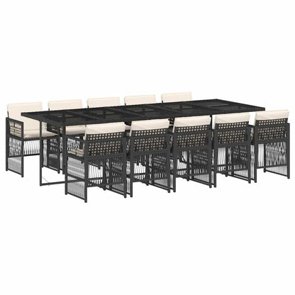 vidaXL Garden Dining Set | Black, Cream White