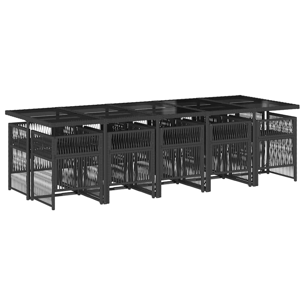 vidaXL Garden Dining Set | Black, Cream White