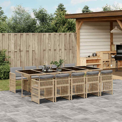 vidaXL Garden Dining Set | Grey | PE rattan | 10-seater | Foldable