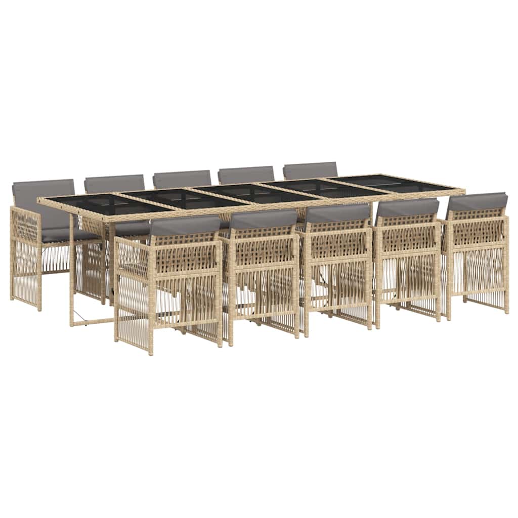 vidaXL Garden Dining Set | Mix beige and black