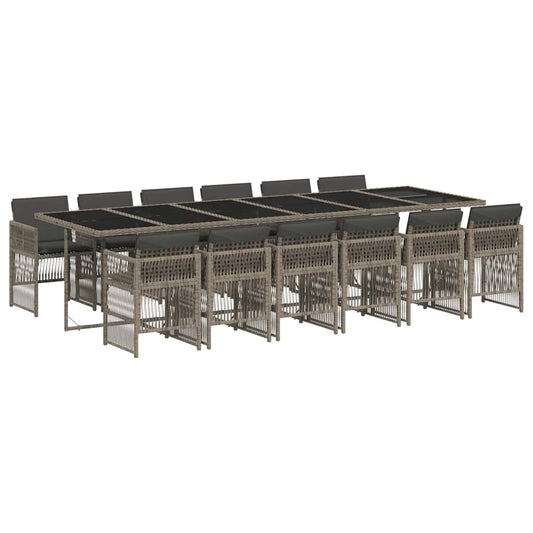 vidaXL Garden Dining Set | Grey, Black, Dark Grey