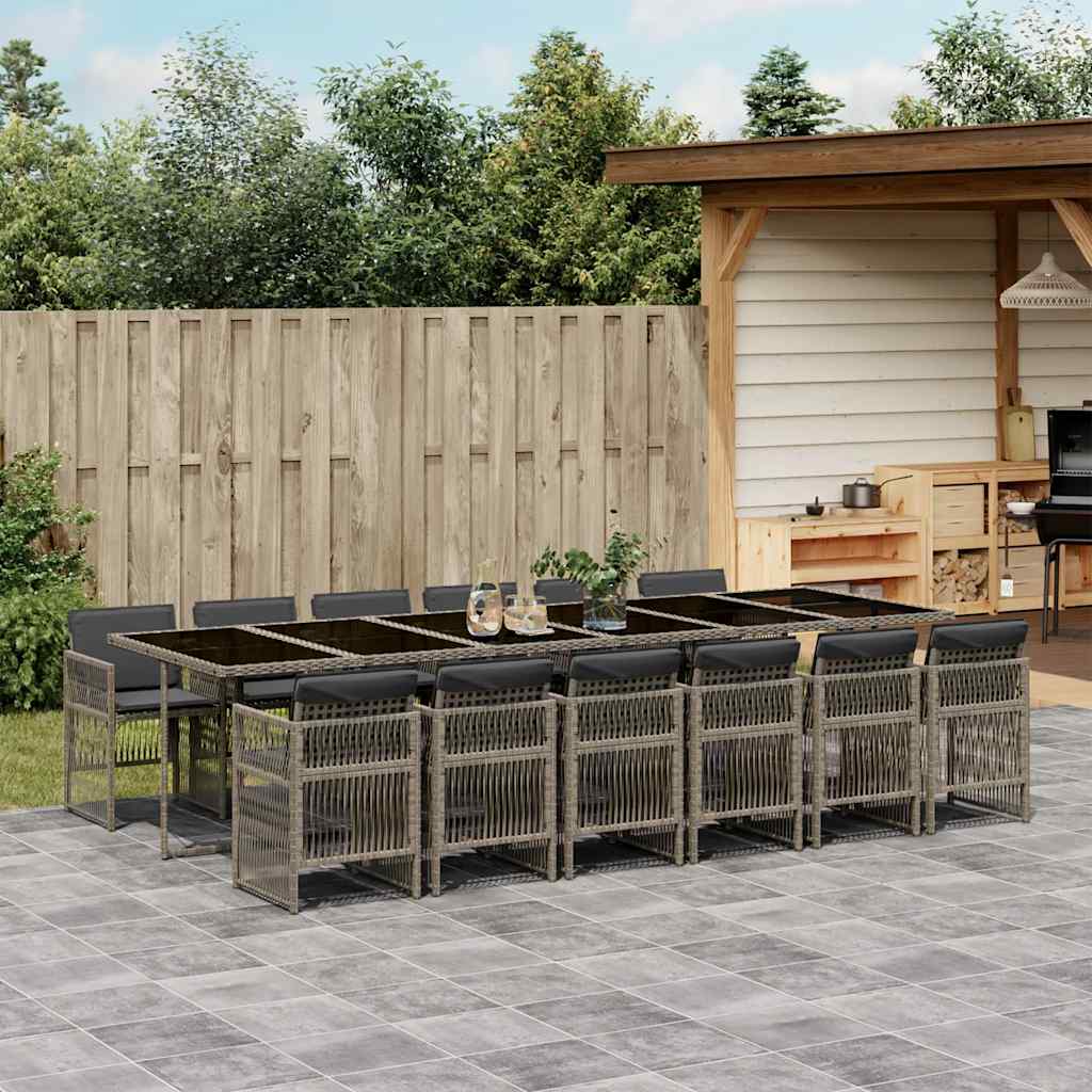 vidaXL Garden Dining Set | Grey, Black, Dark Grey