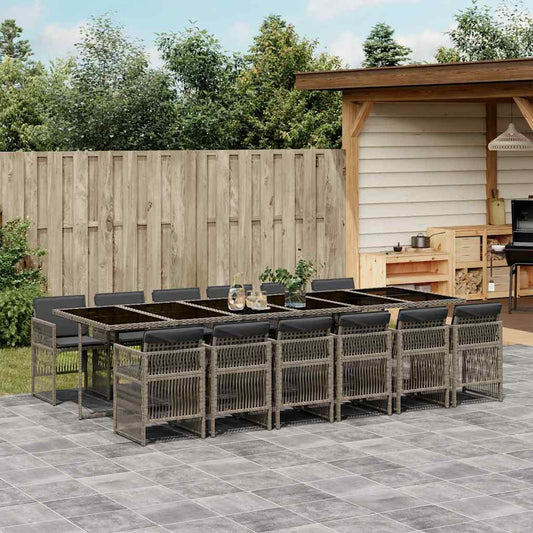vidaXL Garden Dining Set | Grey, Black, Dark Grey