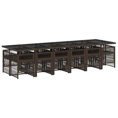 vidaXL Garden Dining Set | Brown, Cream white