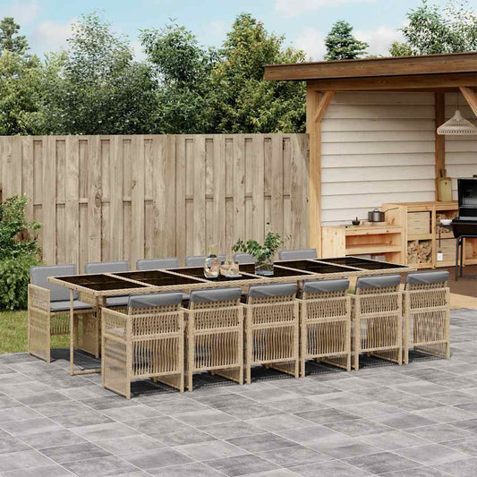 vidaXL Garden Dining Set | Mix beige and black