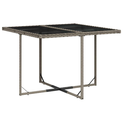 vidaXL 9 Piece Garden Dining Set with Cushions Grey Poly Rattan