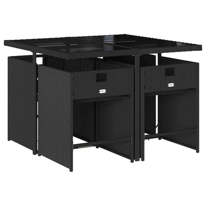 vidaXL Garden Dining Set | Black and cream white