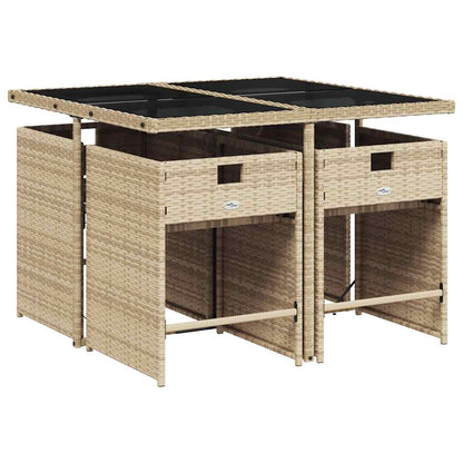 vidaXL Garden Dining Set | Beige, Black, Cream White