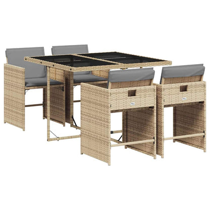 vidaXL Garden Dining Set | Mix beige, Light Grey, Black