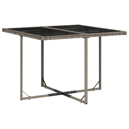 vidaXL Garden Dining Set | Grey | PE Rattan | 7 Piece | Removable Covers