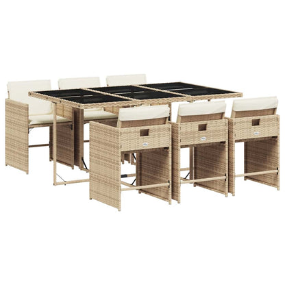 vidaXL Garden Dining Set | Beige, Cream white, Black
