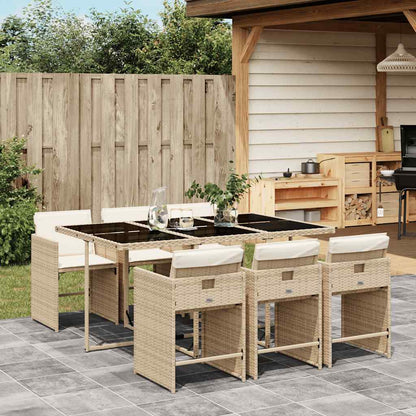 vidaXL Garden Dining Set | Beige, Cream white, Black