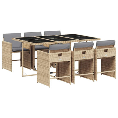 vidaXL Garden Dining Set | Mix beige, light grey