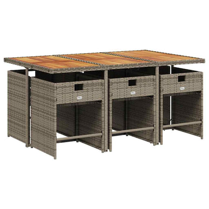 vidaXL Garden Dining Set | Grey, brown