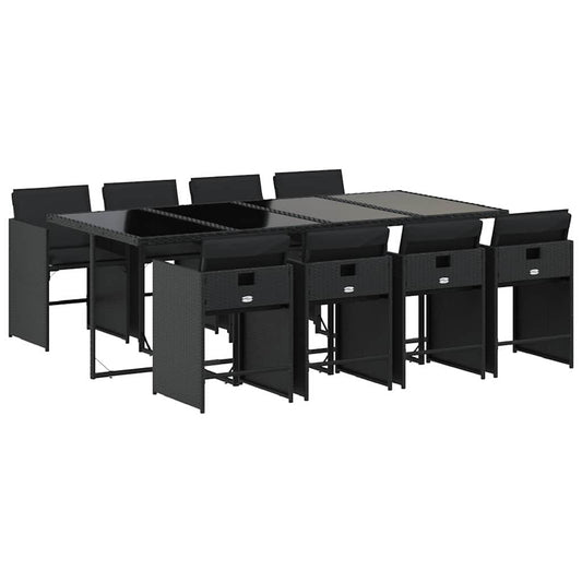 vidaXL Garden Dining Set | Black