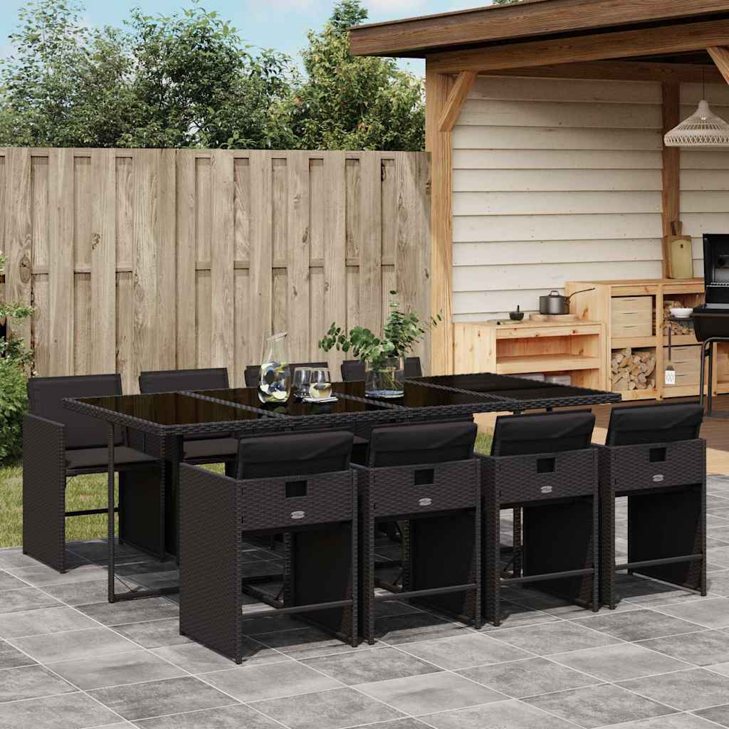 vidaXL Garden Dining Set | Black