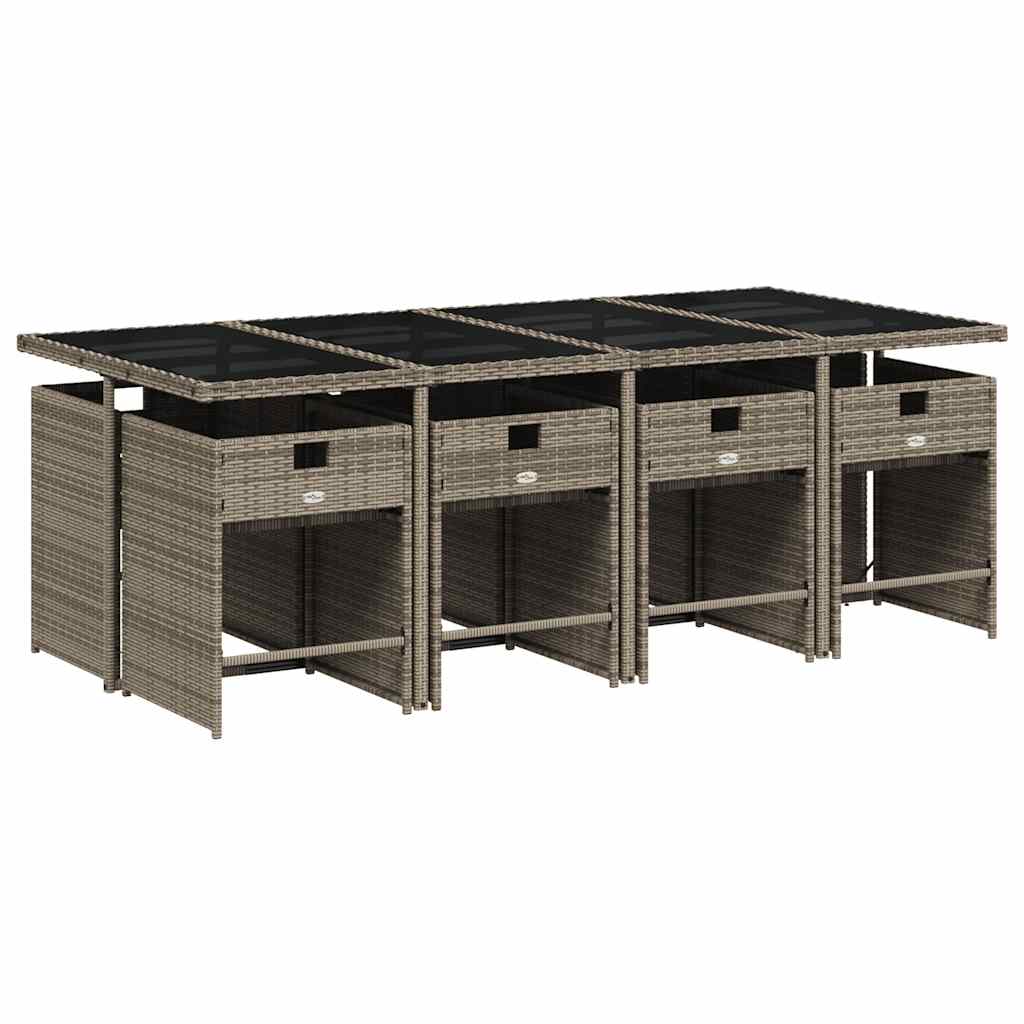 vidaXL Garden Dining Set | Grey, Dark grey, Black