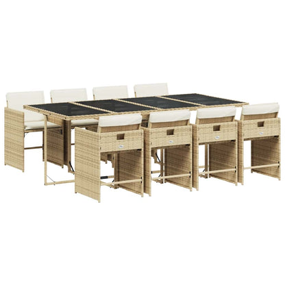 vidaXL Garden Dining Set | Beige, Black, Cream White
