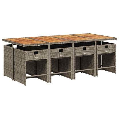 vidaXL Garden Dining Set | Grey and Brown
