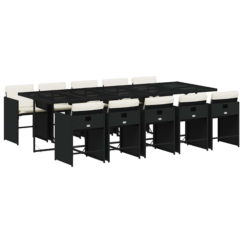 vidaXL Garden Dining Set | Black, Cream White
