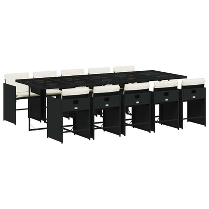 vidaXL Garden Dining Set | Black, Cream White