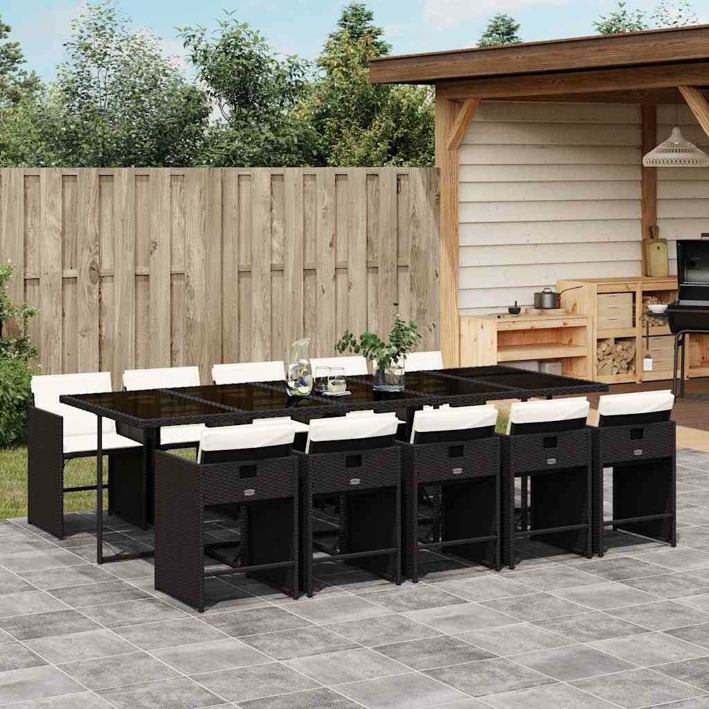 vidaXL Garden Dining Set | Black, Cream White