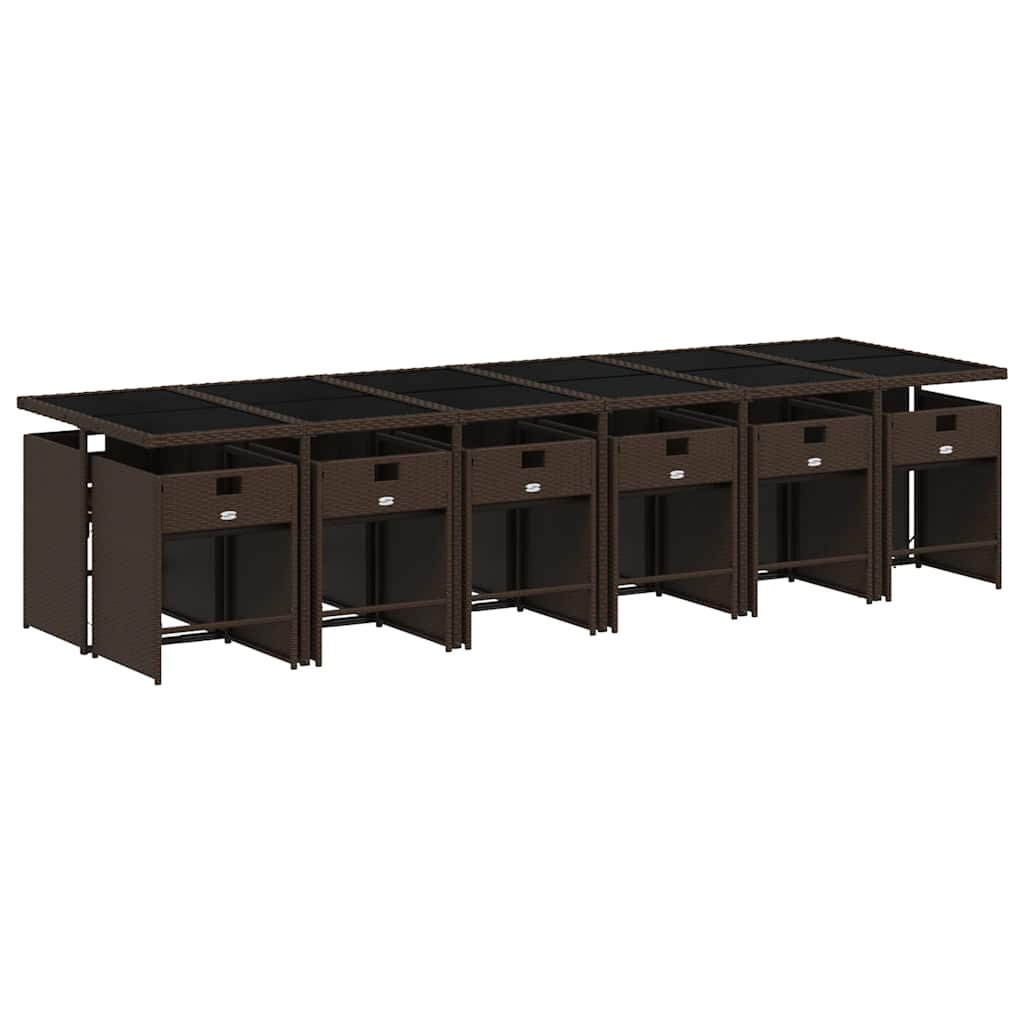 vidaXL Garden Dining Set | Brown, Cream White