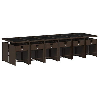 vidaXL Garden Dining Set | Brown, Cream White
