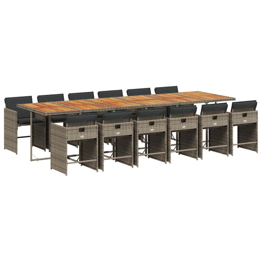 vidaXL Garden Dining Set | Grey, Brown, Dark Grey