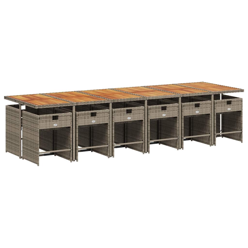 vidaXL Garden Dining Set | Grey, Brown, Dark Grey