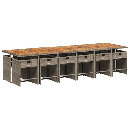 vidaXL Garden Dining Set | Grey, Brown, Dark Grey
