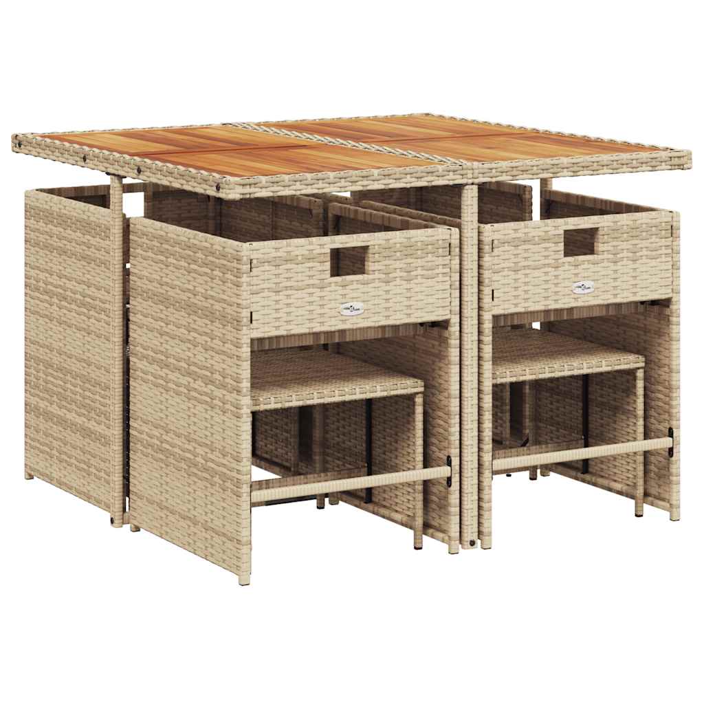 vidaXL Garden Dining Set | Beige, Brown, Cream