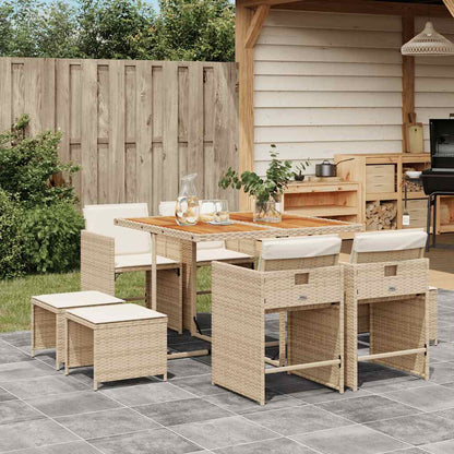 vidaXL Garden Dining Set | Beige, Brown, Cream