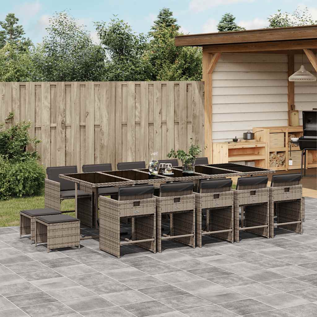 vidaXL Garden Dining Set | Grey, Dark Grey