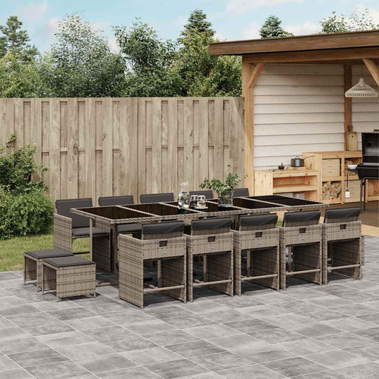 vidaXL Garden Dining Set | Grey, Dark Grey