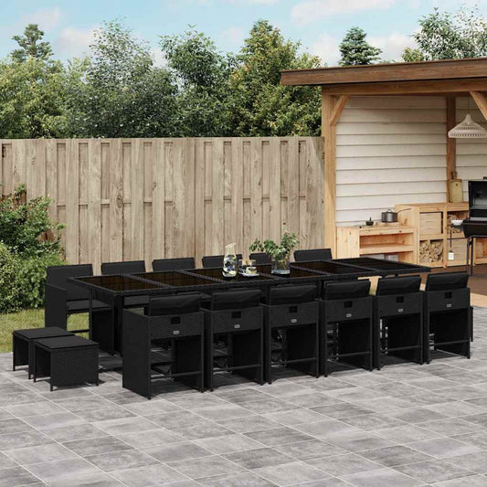 vidaXL Garden Dining Set | Black